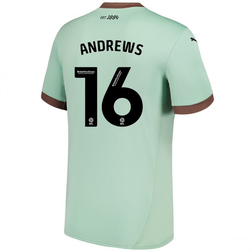 Kinder Marli Rhodes-Andrews #16 Blassgrün Auswärtstrikot Trikot 2024/25 T-Shirt Schweiz