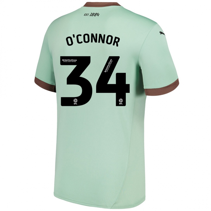 Kinder Dolcie O'connor #34 Blassgrün Auswärtstrikot Trikot 2024/25 T-Shirt Schweiz