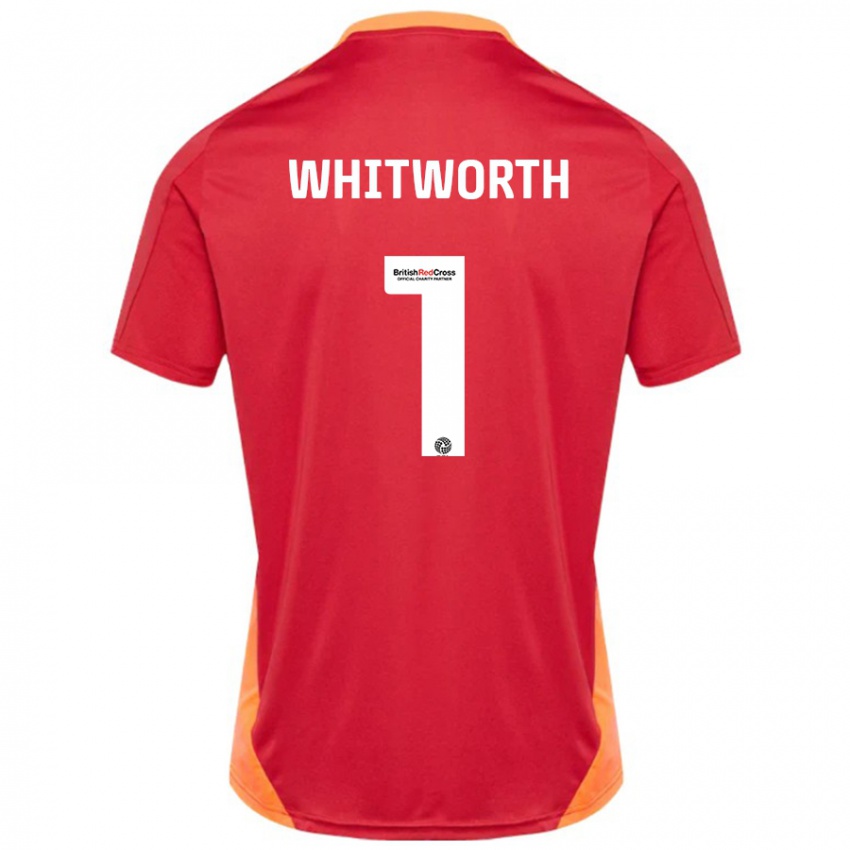 Kinder Joe Whitworth #1 Blau Cremeweiß Auswärtstrikot Trikot 2024/25 T-Shirt Schweiz