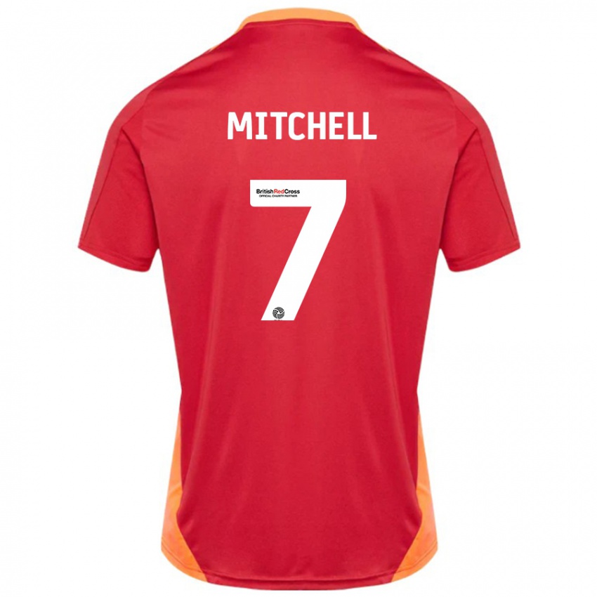 Kinder Demetri Mitchell #7 Blau Cremeweiß Auswärtstrikot Trikot 2024/25 T-Shirt Schweiz