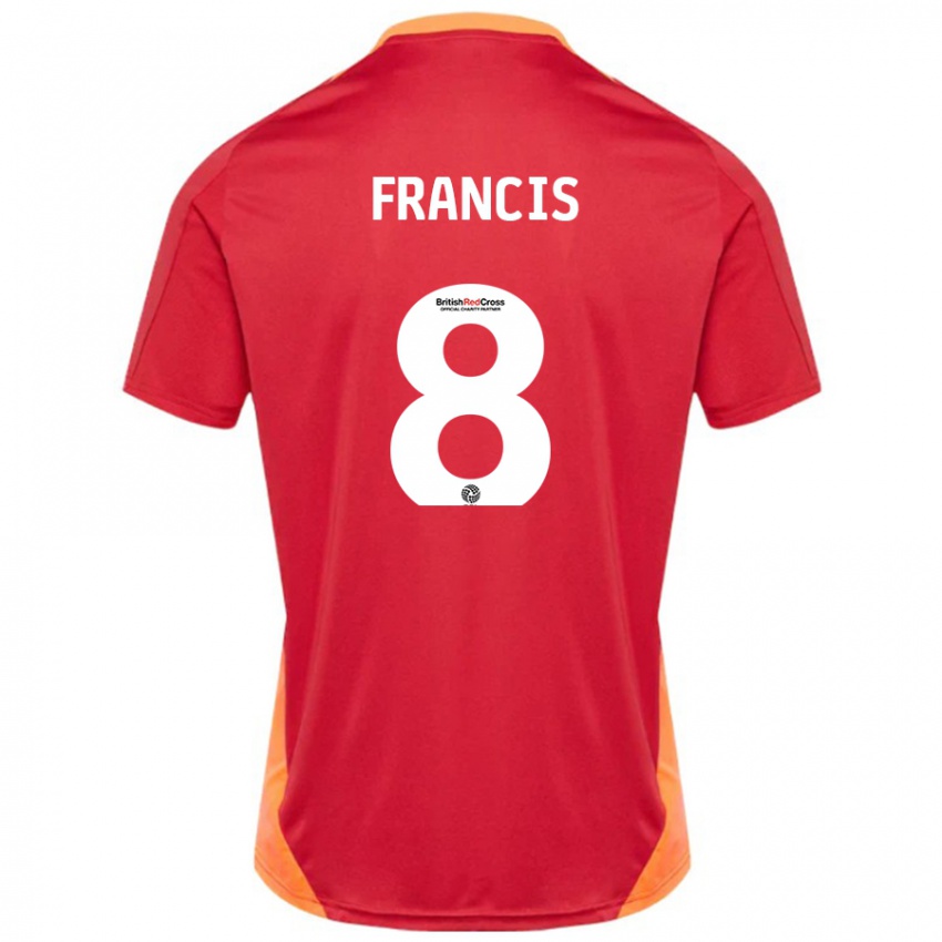 Kinder Ed Francis #8 Blau Cremeweiß Auswärtstrikot Trikot 2024/25 T-Shirt Schweiz