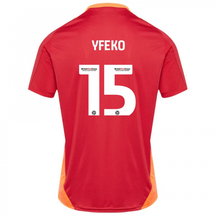 Kinder Johnly Yfeko #15 Blau Cremeweiß Auswärtstrikot Trikot 2024/25 T-Shirt Schweiz