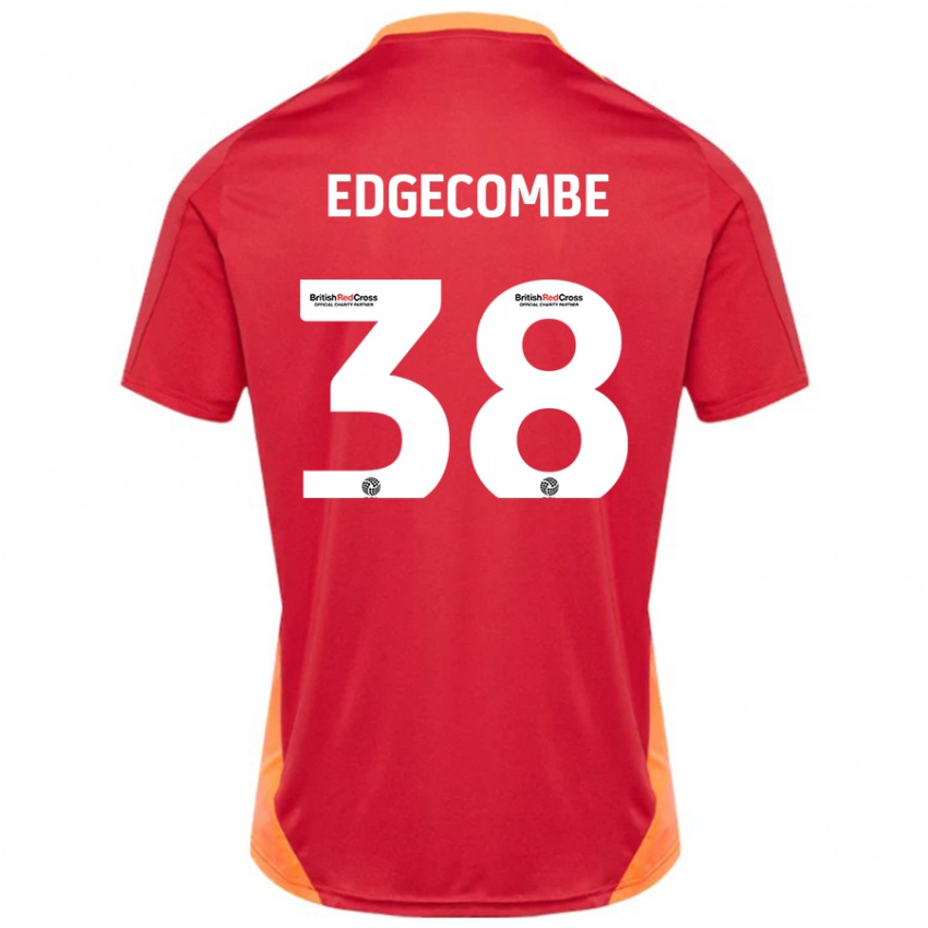 Kinder Max Edgecombe #38 Blau Cremeweiß Auswärtstrikot Trikot 2024/25 T-Shirt Schweiz