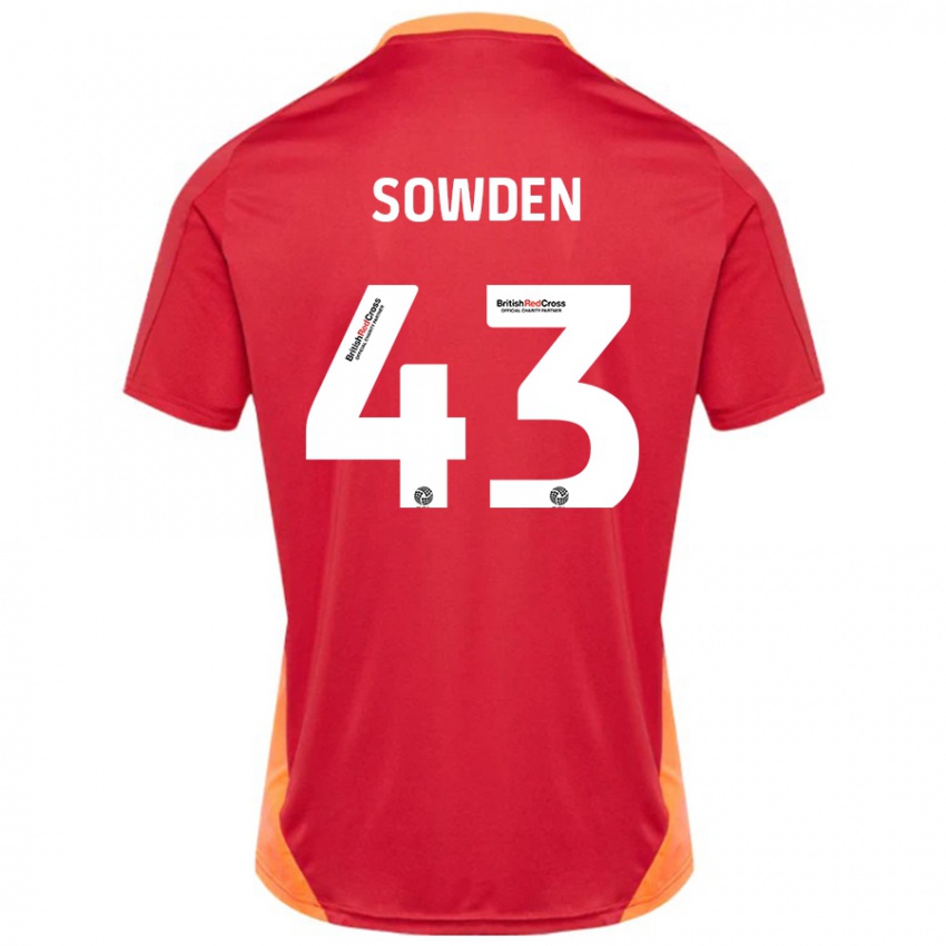 Kinder Andrew Sowden #43 Blau Cremeweiß Auswärtstrikot Trikot 2024/25 T-Shirt Schweiz