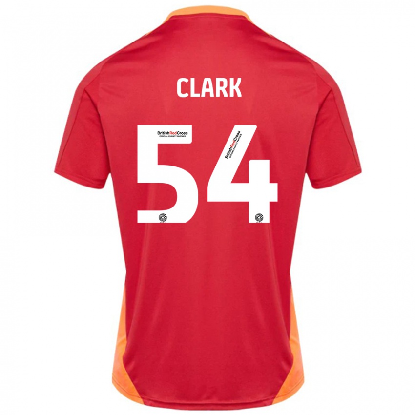 Kinder Max Clark #54 Blau Cremeweiß Auswärtstrikot Trikot 2024/25 T-Shirt Schweiz