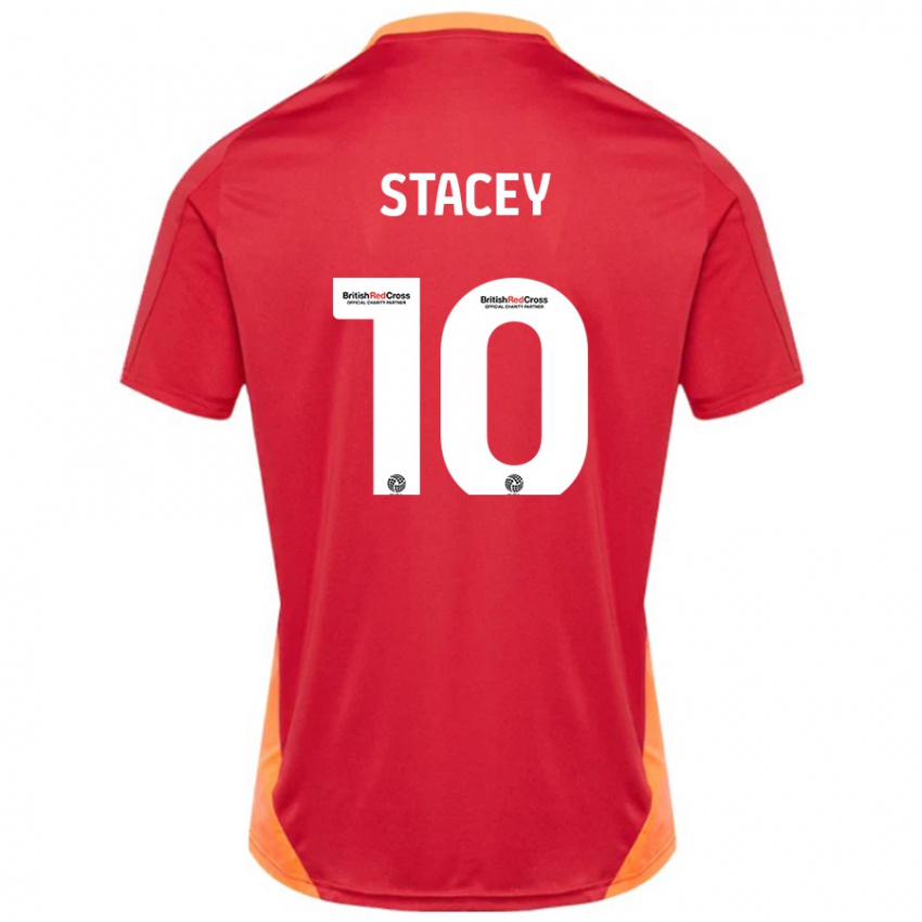 Kinder Sarah Stacey #10 Blau Cremeweiß Auswärtstrikot Trikot 2024/25 T-Shirt Schweiz