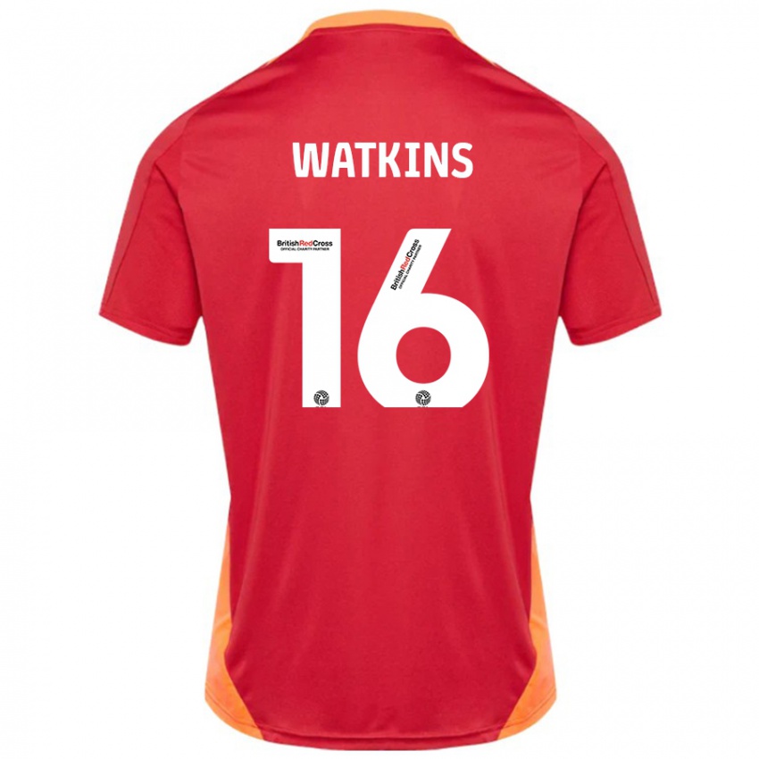 Kinder Zoe Watkins #16 Blau Cremeweiß Auswärtstrikot Trikot 2024/25 T-Shirt Schweiz