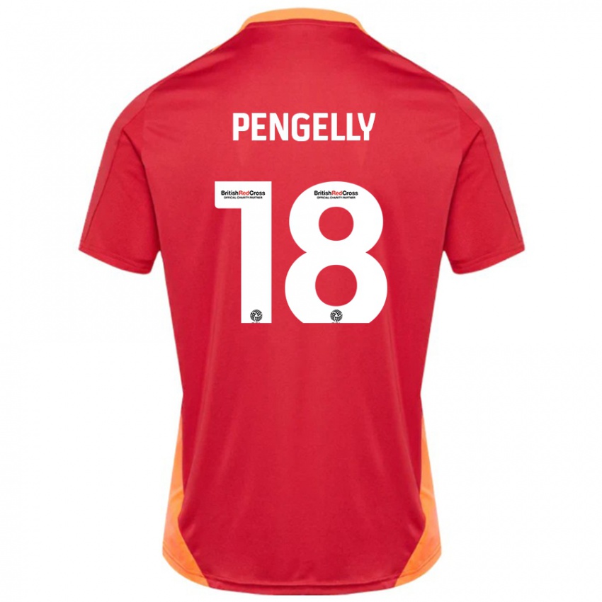 Enfant Maillot Connie Pengelly #18 Bleu Blanc Cassé Tenues Extérieur 2024/25 T-Shirt Suisse