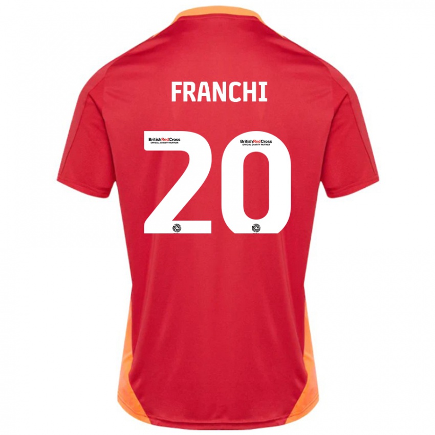 Enfant Maillot Matilda Franchi #20 Bleu Blanc Cassé Tenues Extérieur 2024/25 T-Shirt Suisse