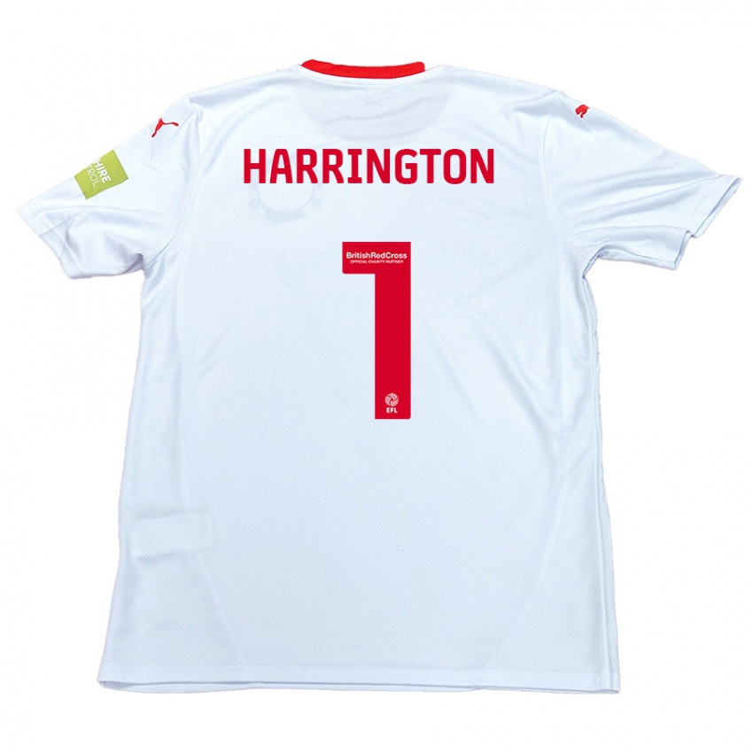 Kinder David Harrington #1 Weiß Auswärtstrikot Trikot 2024/25 T-Shirt Schweiz