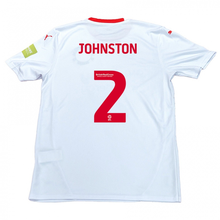 Kinder Carl Johnston #2 Weiß Auswärtstrikot Trikot 2024/25 T-Shirt Schweiz