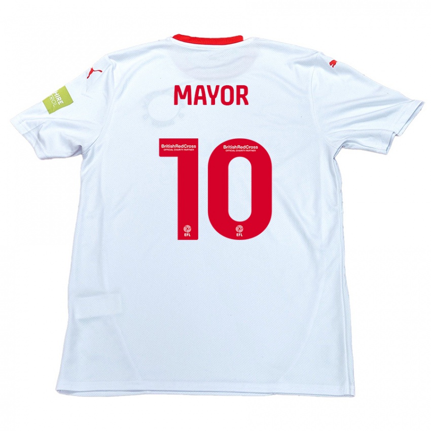 Kinder Danny Mayor #10 Weiß Auswärtstrikot Trikot 2024/25 T-Shirt Schweiz