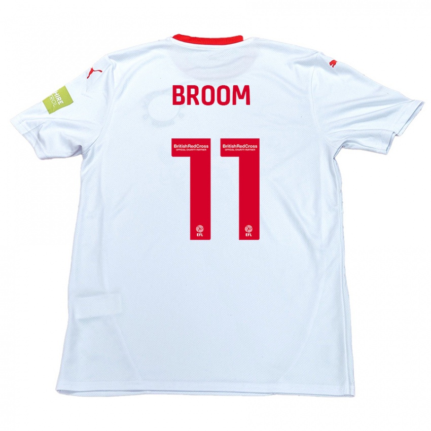 Kinder Ryan Broom #11 Weiß Auswärtstrikot Trikot 2024/25 T-Shirt Schweiz