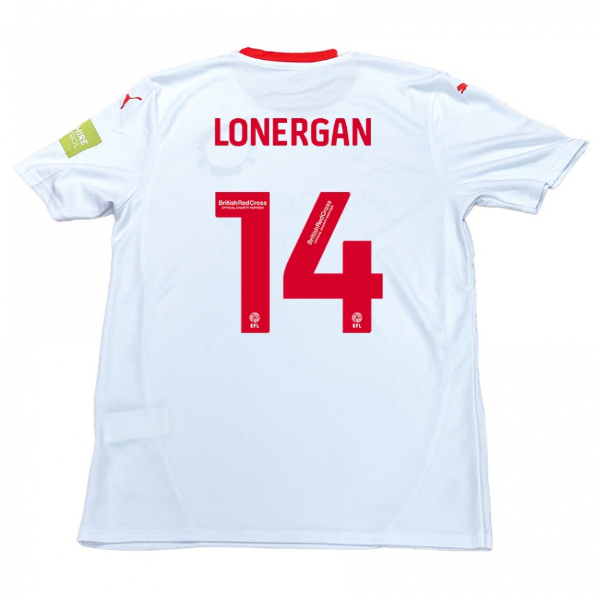 Kinder Tommy Lonergan #14 Weiß Auswärtstrikot Trikot 2024/25 T-Shirt Schweiz