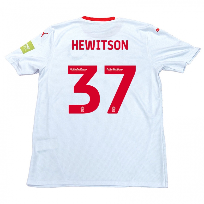 Kinder Luke Hewitson #37 Weiß Auswärtstrikot Trikot 2024/25 T-Shirt Schweiz