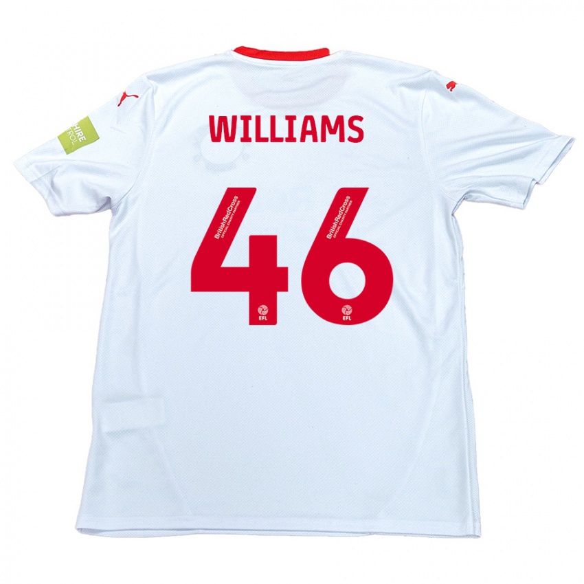 Kinder Theo Williams #46 Weiß Auswärtstrikot Trikot 2024/25 T-Shirt Schweiz