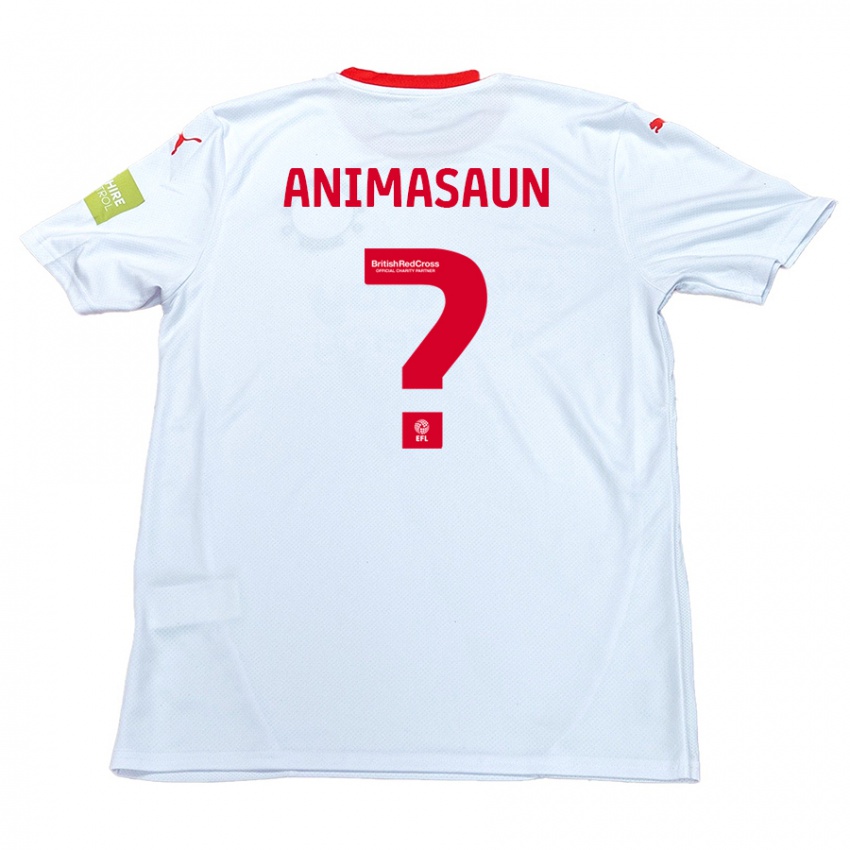 Kinder David Animasaun #0 Weiß Auswärtstrikot Trikot 2024/25 T-Shirt Schweiz