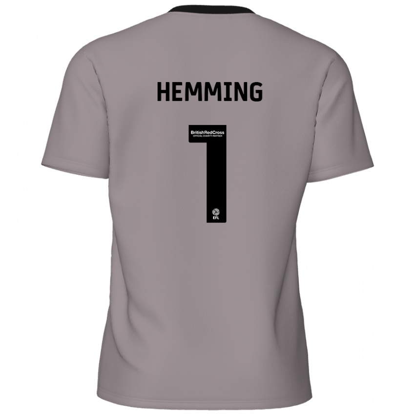 Enfant Maillot Zach Hemming #1 Gris Tenues Extérieur 2024/25 T-Shirt Suisse