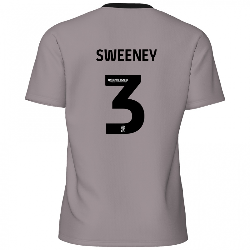 Enfant Maillot Jayden Sweeney #3 Gris Tenues Extérieur 2024/25 T-Shirt Suisse