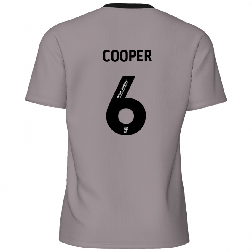 Kinder Brandon Cooper #6 Grau Auswärtstrikot Trikot 2024/25 T-Shirt Schweiz