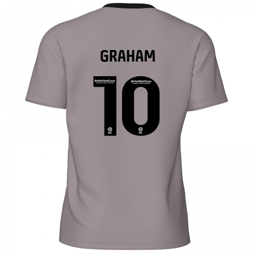 Kinder Jordan Graham #10 Grau Auswärtstrikot Trikot 2024/25 T-Shirt Schweiz