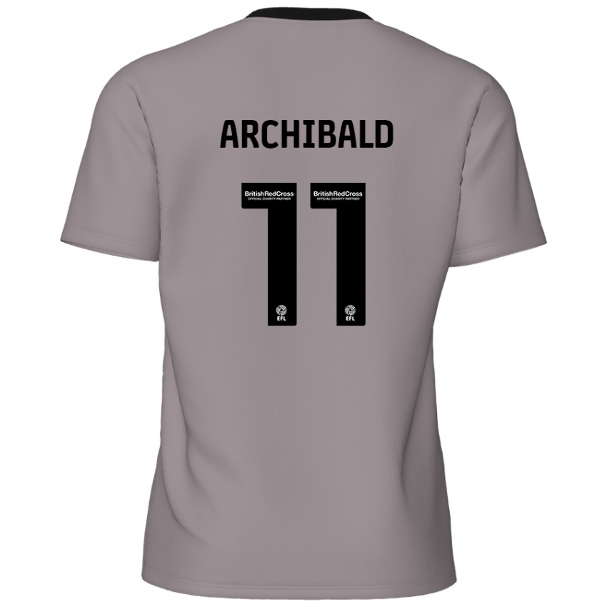 Kinder Theo Archibald #11 Grau Auswärtstrikot Trikot 2024/25 T-Shirt Schweiz