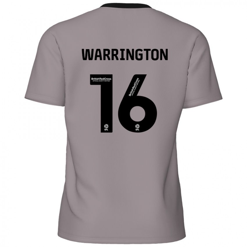 Enfant Maillot Lewis Warrington #16 Gris Tenues Extérieur 2024/25 T-Shirt Suisse