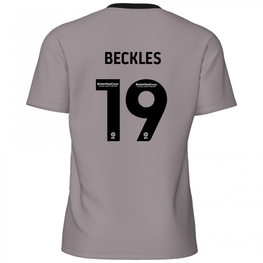 Kinder Omar Beckles #19 Grau Auswärtstrikot Trikot 2024/25 T-Shirt Schweiz