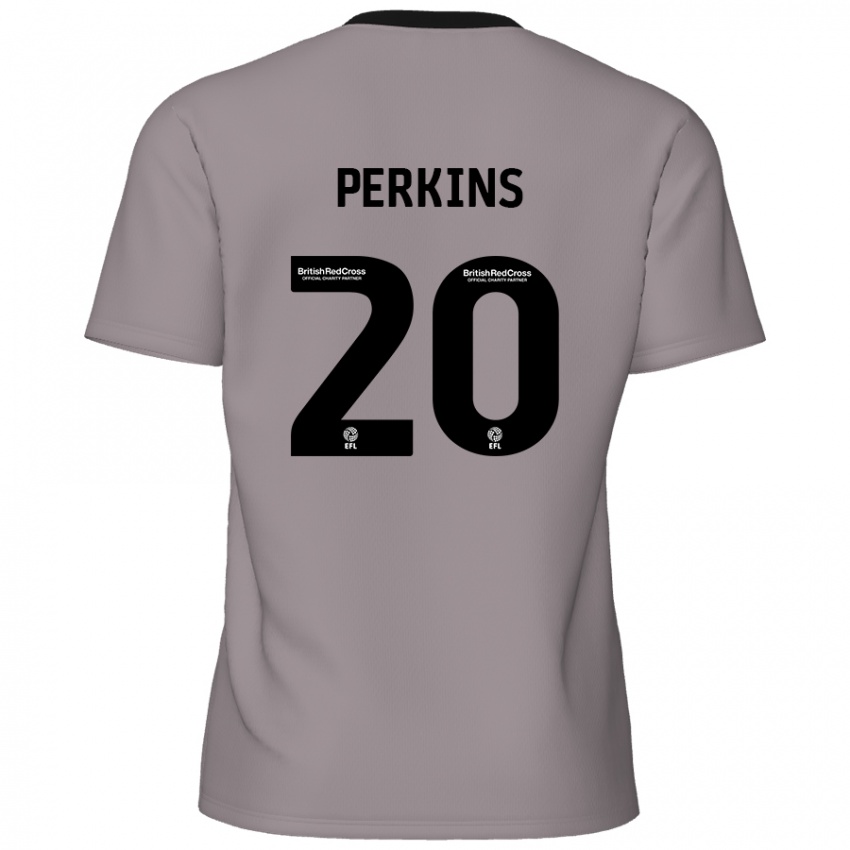 Kinder Sonny Perkins #20 Grau Auswärtstrikot Trikot 2024/25 T-Shirt Schweiz