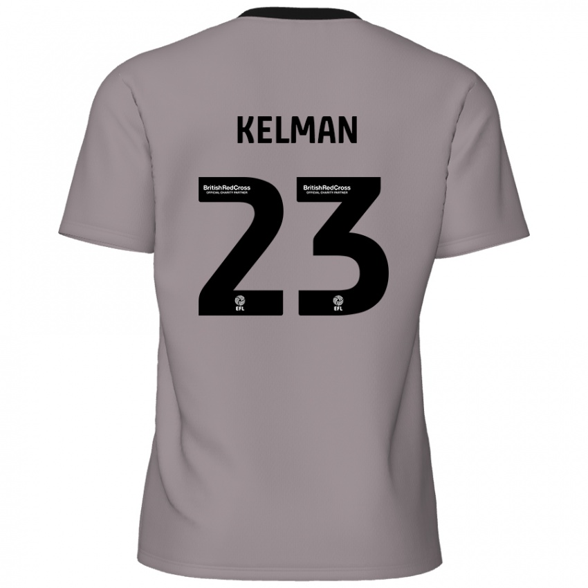 Enfant Maillot Charlie Kelman #23 Gris Tenues Extérieur 2024/25 T-Shirt Suisse