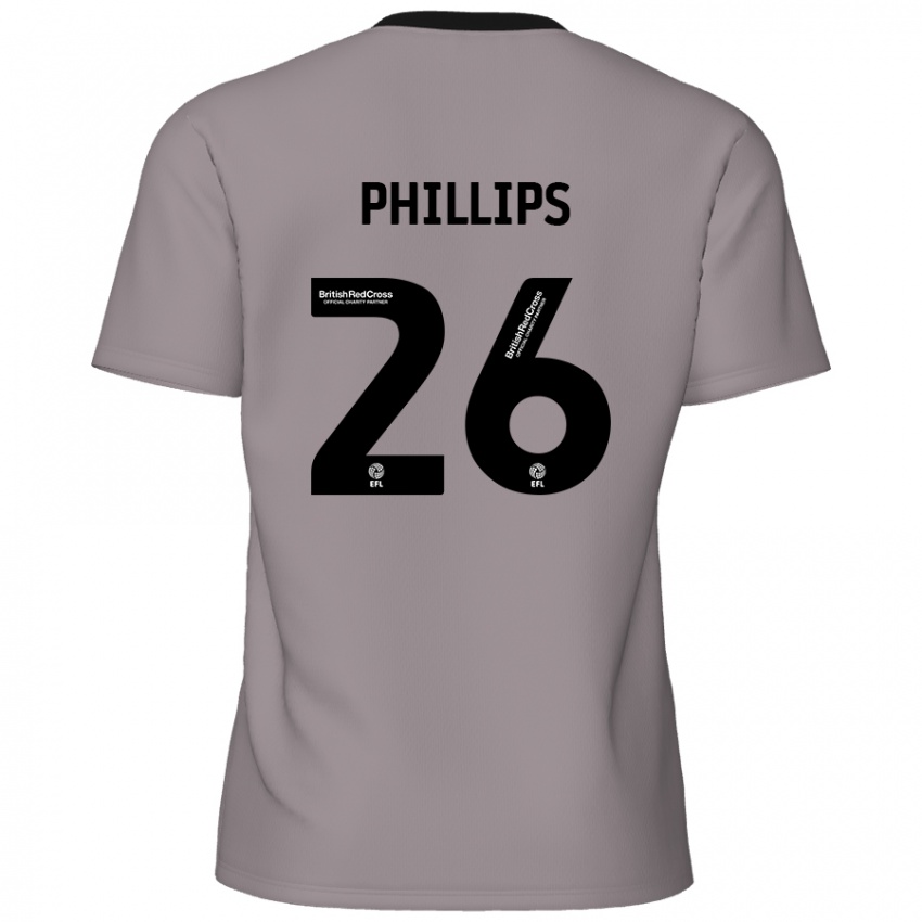 Enfant Maillot Noah Phillips #26 Gris Tenues Extérieur 2024/25 T-Shirt Suisse