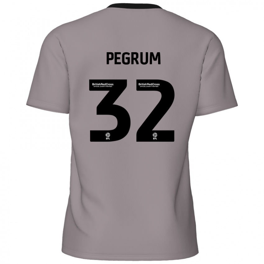 Enfant Maillot Charlie Pegrum #32 Gris Tenues Extérieur 2024/25 T-Shirt Suisse