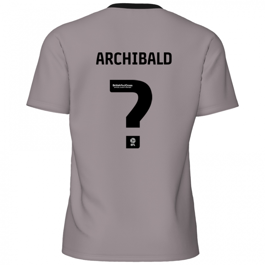 Enfant Maillot Aaron Archibald #0 Gris Tenues Extérieur 2024/25 T-Shirt Suisse