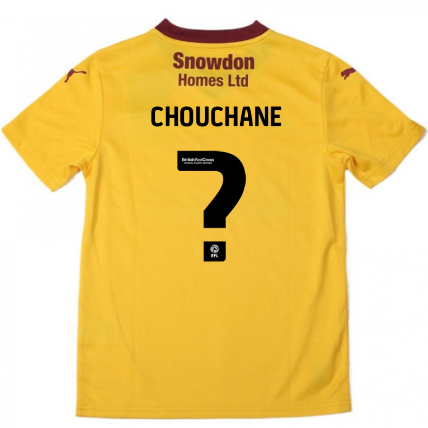 Kinder Samy Chouchane #0 Orange Burgunderrot Auswärtstrikot Trikot 2024/25 T-Shirt Schweiz