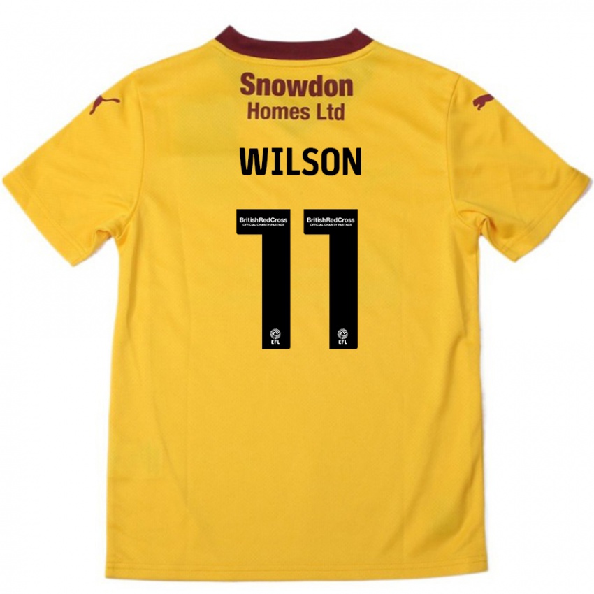 Kinder James Wilson #11 Orange Burgunderrot Auswärtstrikot Trikot 2024/25 T-Shirt Schweiz