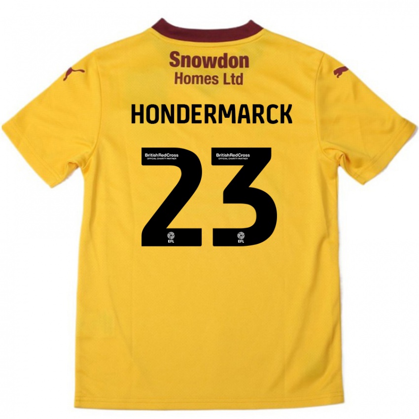 Kinder William Hondermarck #23 Orange Burgunderrot Auswärtstrikot Trikot 2024/25 T-Shirt Schweiz