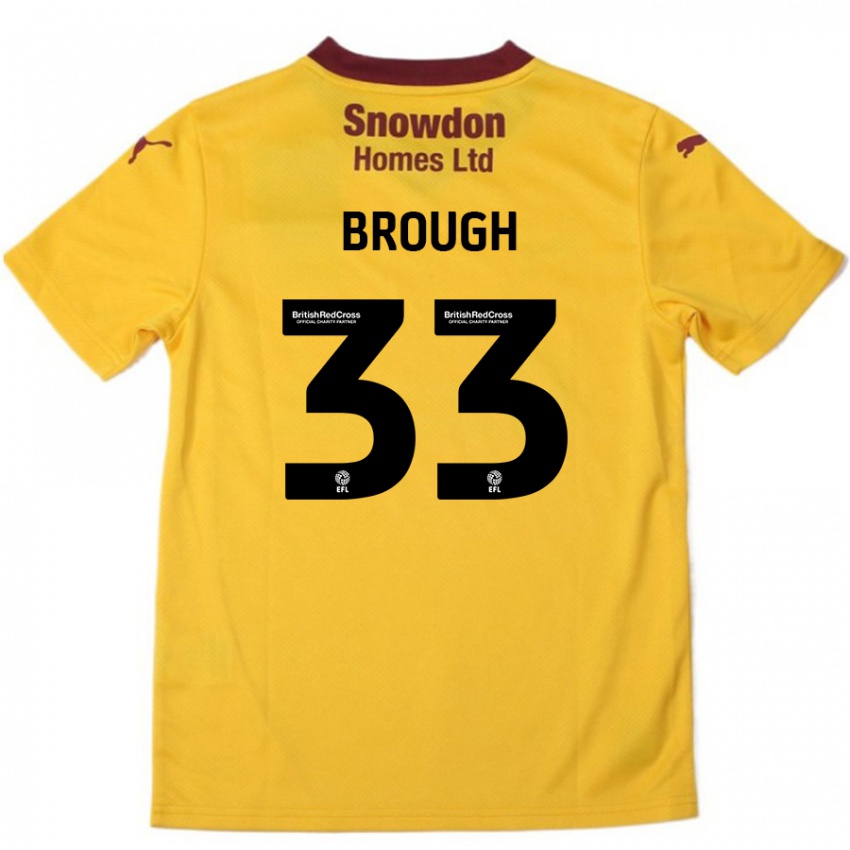 Kinder Patrick Brough #33 Orange Burgunderrot Auswärtstrikot Trikot 2024/25 T-Shirt Schweiz