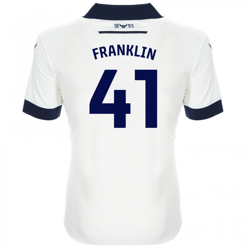 Kinder George Franklin #41 Weiß Marineblau Auswärtstrikot Trikot 2024/25 T-Shirt Schweiz