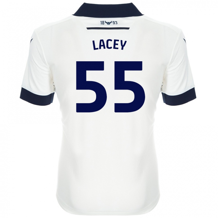 Kinder Aaron Lacey #55 Weiß Marineblau Auswärtstrikot Trikot 2024/25 T-Shirt Schweiz