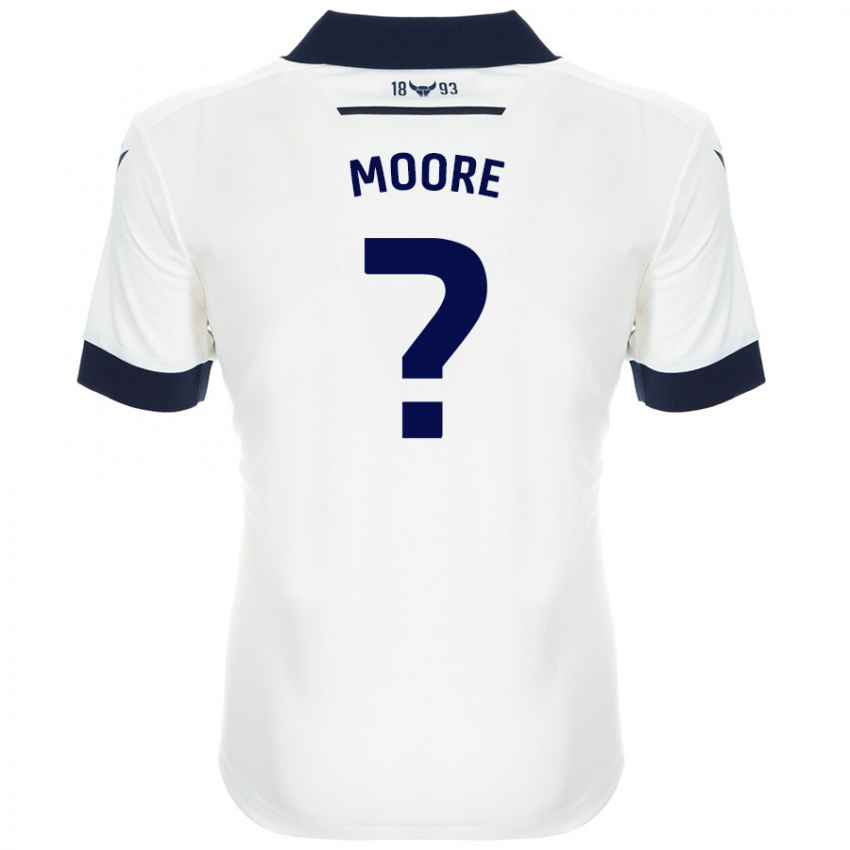 Kinder Brogan Moore #0 Weiß Marineblau Auswärtstrikot Trikot 2024/25 T-Shirt Schweiz