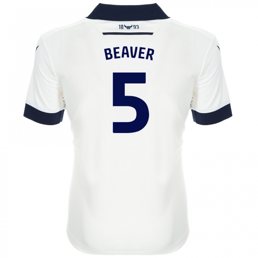 Kinder Catherine Beaver #5 Weiß Marineblau Auswärtstrikot Trikot 2024/25 T-Shirt Schweiz