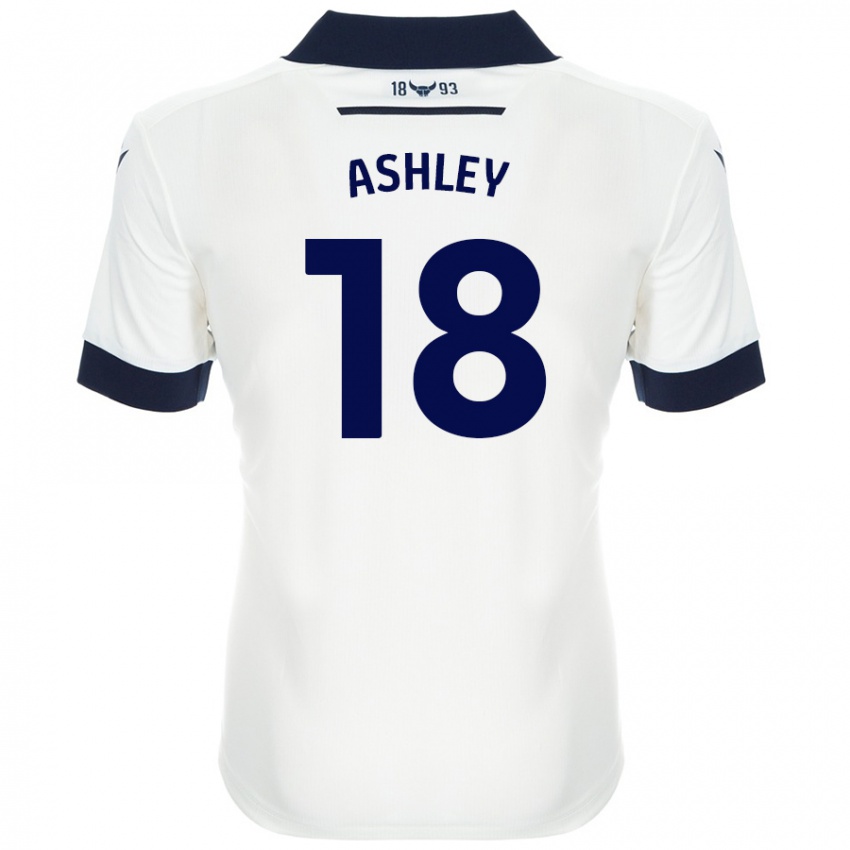 Kinder Alex Ashley #18 Weiß Marineblau Auswärtstrikot Trikot 2024/25 T-Shirt Schweiz