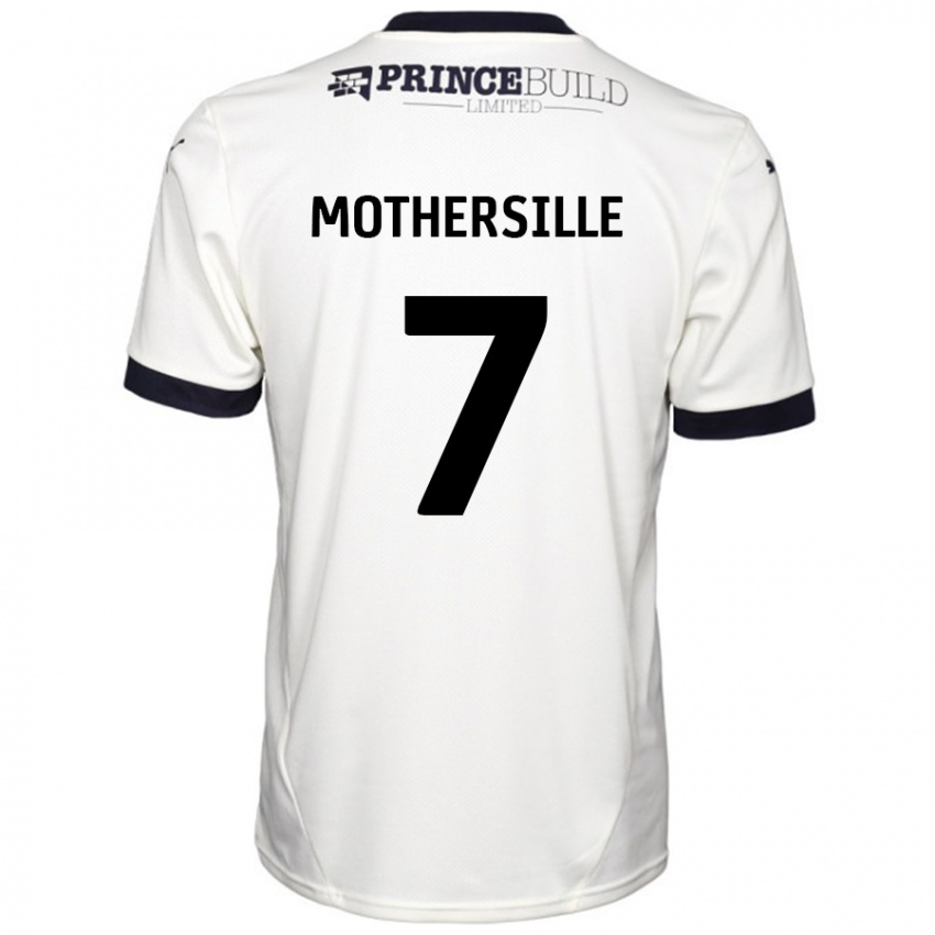 Kinder Malik Mothersille #7 Cremeweiß Schwarz Auswärtstrikot Trikot 2024/25 T-Shirt Schweiz