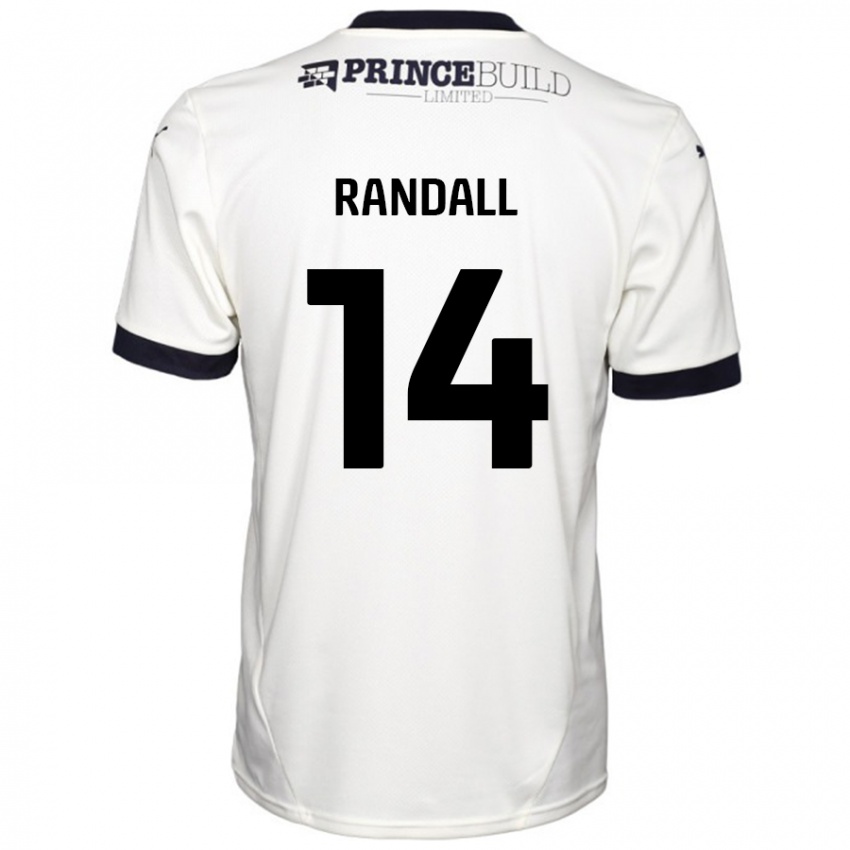 Kinder Joel Randall #14 Cremeweiß Schwarz Auswärtstrikot Trikot 2024/25 T-Shirt Schweiz