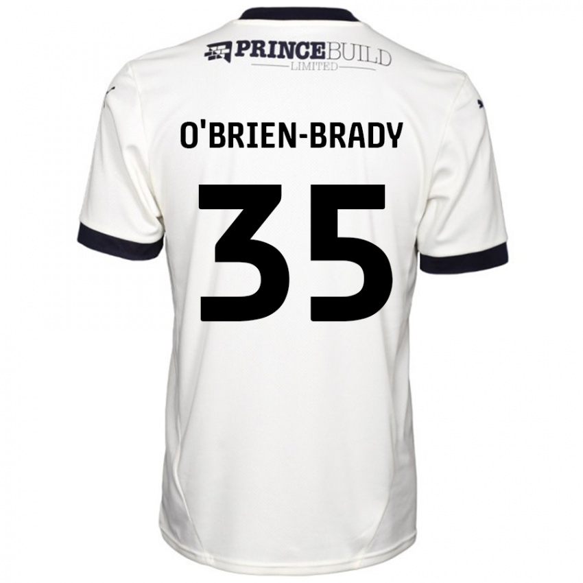 Kinder Donay O'brien-Brady #35 Cremeweiß Schwarz Auswärtstrikot Trikot 2024/25 T-Shirt Schweiz