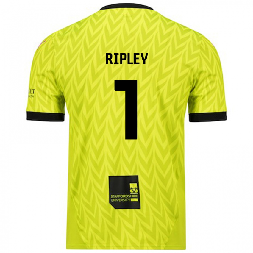 Kinder Connor Ripley #1 Fluoreszierend Grün Auswärtstrikot Trikot 2024/25 T-Shirt Schweiz