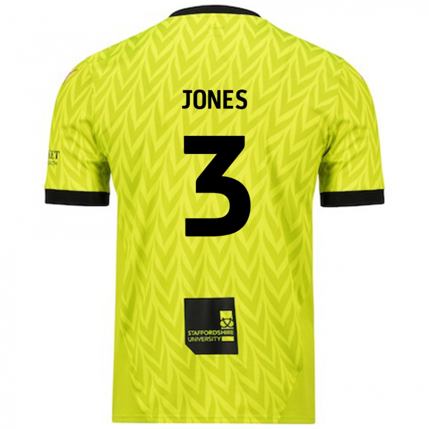 Kinder Dan Jones #3 Fluoreszierend Grün Auswärtstrikot Trikot 2024/25 T-Shirt Schweiz