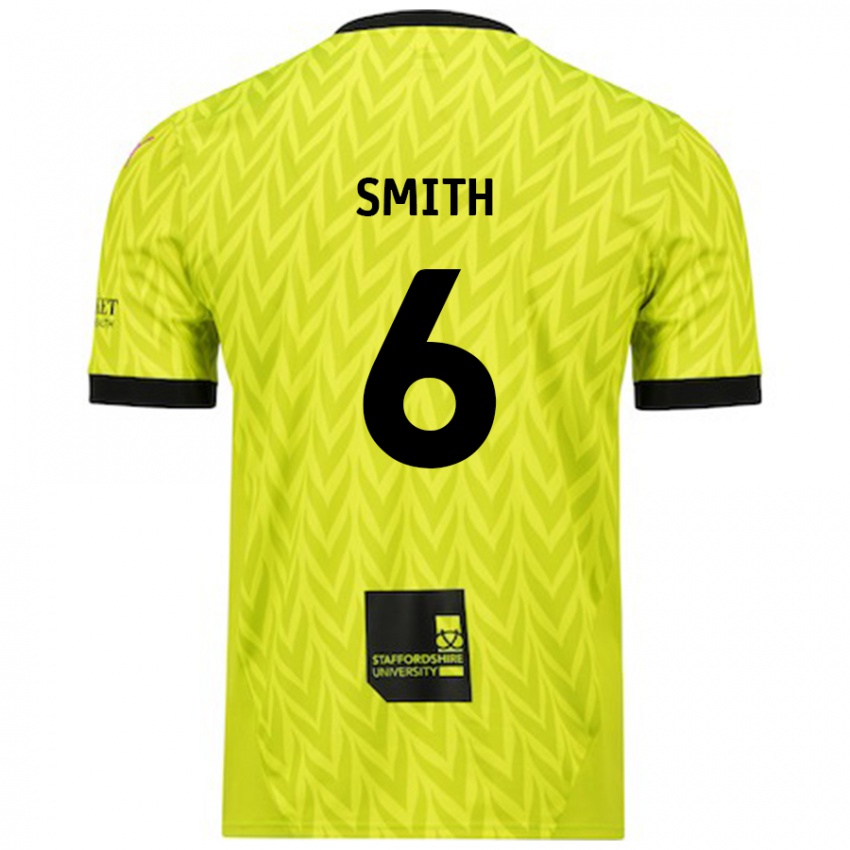 Kinder Nathan Smith #6 Fluoreszierend Grün Auswärtstrikot Trikot 2024/25 T-Shirt Schweiz