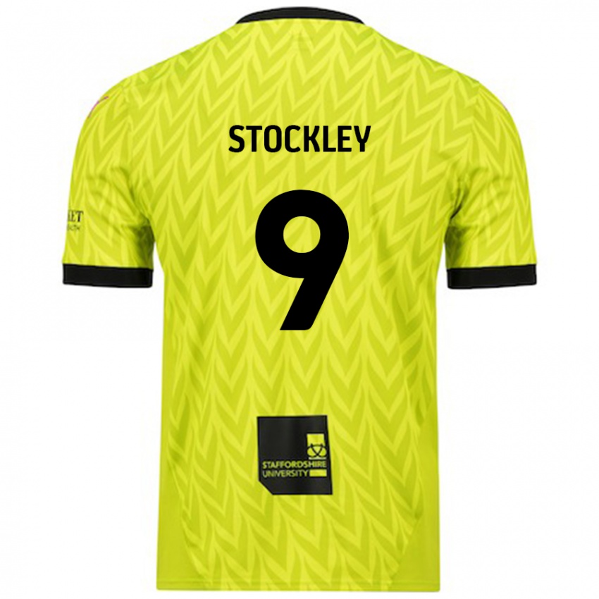 Kinder Jayden Stockley #9 Fluoreszierend Grün Auswärtstrikot Trikot 2024/25 T-Shirt Schweiz