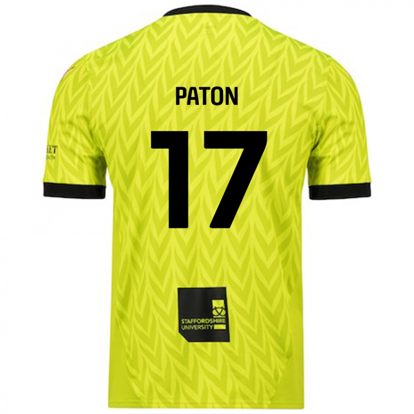 Kinder Ruari Paton #17 Fluoreszierend Grün Auswärtstrikot Trikot 2024/25 T-Shirt Schweiz